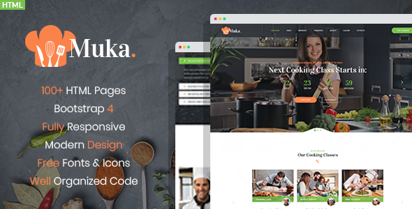 Muka - Bakery and Cooking Classes HTML Template