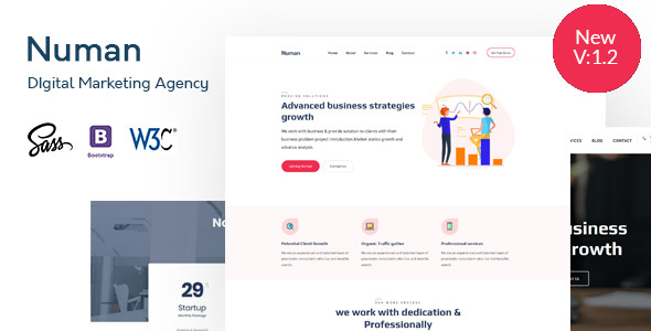 Numan- Digital & Marketing Agency HTML Template