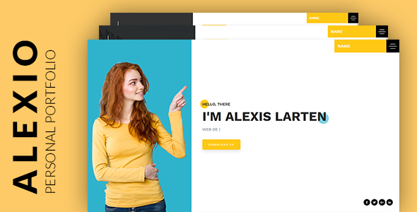 Alexio – Bootstrap 4 Personal Portfolio