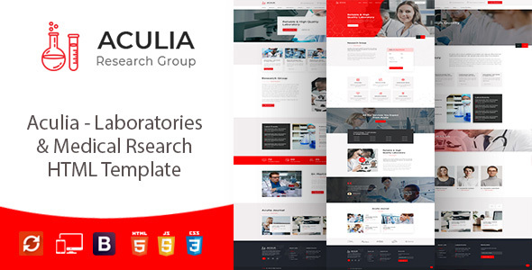 Aculia | Laboratory & Research HTML Template