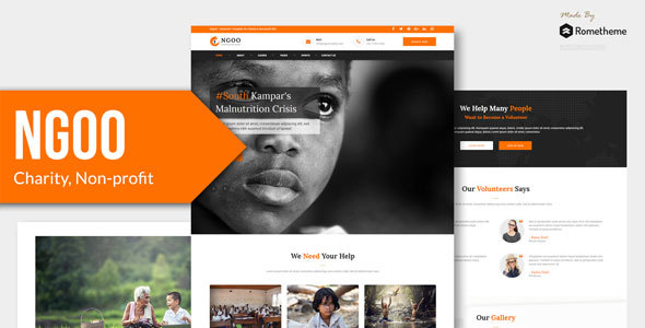NGOO - Charity, Non-profit, and Fundraising HTML Template