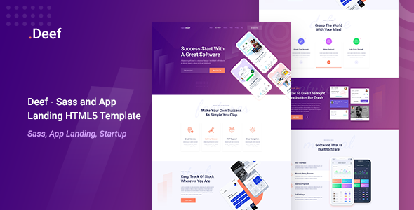 Deef -  App Landing HTML5 Template
