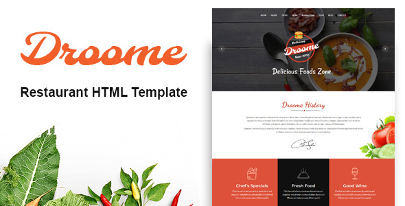 Droome - Restaurant HTML5 Template