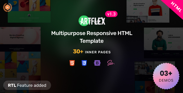 Artflex - Multipurpose Responsive Bootstrap 5 Template