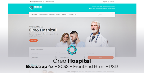Oreo Hospital Website html template