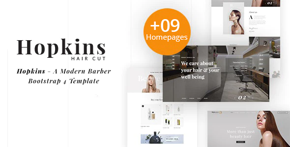 Barber Shop & Hair Salon HTML - Hopkins