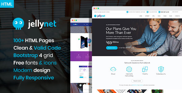 JellyNet - ISP/Tech Startup HTML Template