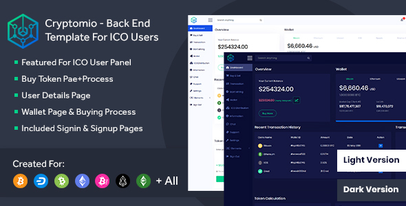 Cryptomio - ICO Admin Dashboard Template