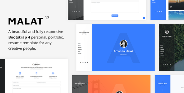 Malat - Responsive Personal / Portfolio / Resume Template
