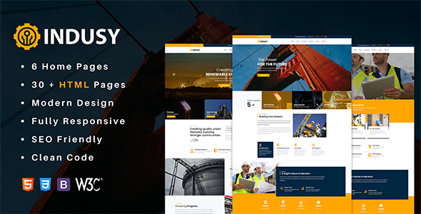 Indusy - Industrial & Factory Solutions HTML Template