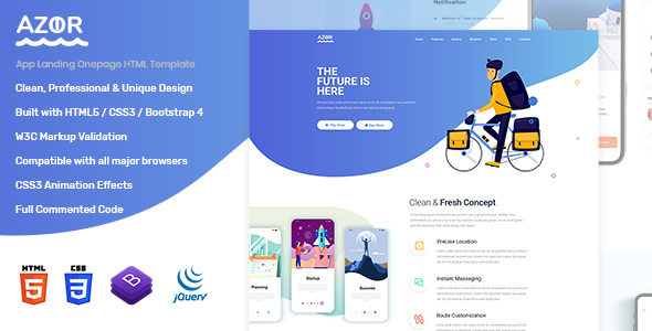 Azor - App Landing HTML Template
