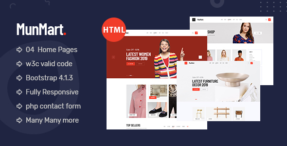 Munmart - Minimal eCommerce HTML Premium Template