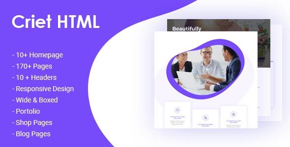 Criet | Responsive Multipurpose HTML Website Template