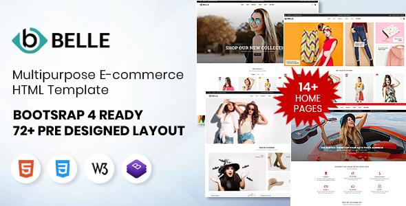 Belle - Multipurpose Bootstrap 4 HTML Template