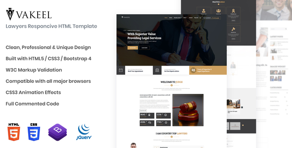 Vakeel - Lawyer HTML Template