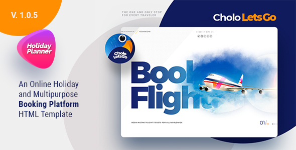 Cholo | A Online Holiday And Multipurpose Booking Platform HTML Template
