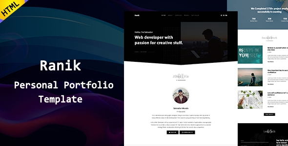Ranik - One Page Portfolio Template