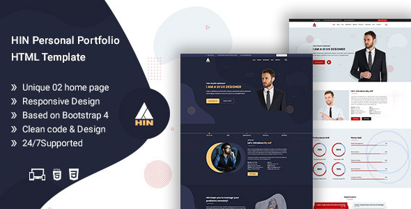 HIN - Personal Portfolio HTML Template