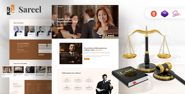 Sareel – Lawyer and Attorney HTML Template