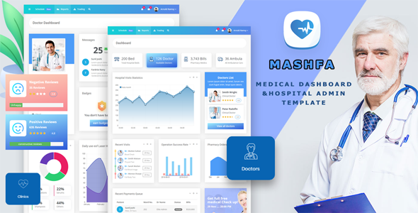 Mashfa - Medical Dashboard & Hospital Admin Template