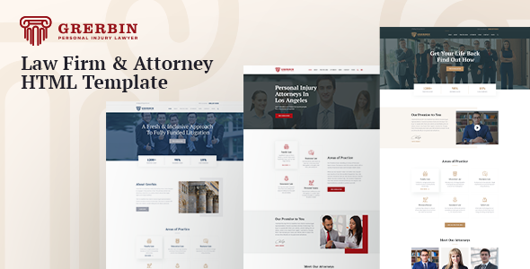 Grerbin - HTML5 Template For Law Firm with RTL Support