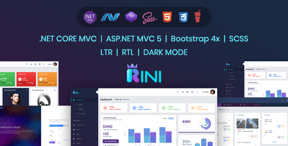 Rini -  .Net Core, Bootstrap 4 Admin Template