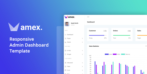 Amex - Responsive Admin Dashboard Template