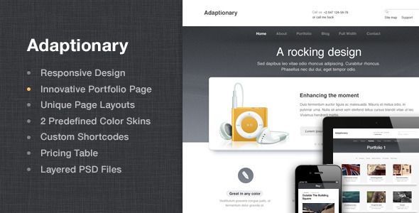 Adaptionary - Responsive HTML Template