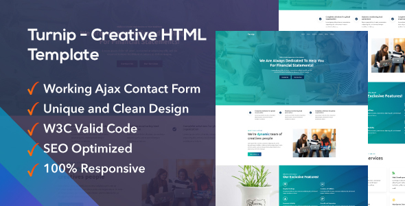 Turnip - Agency One Page Template
