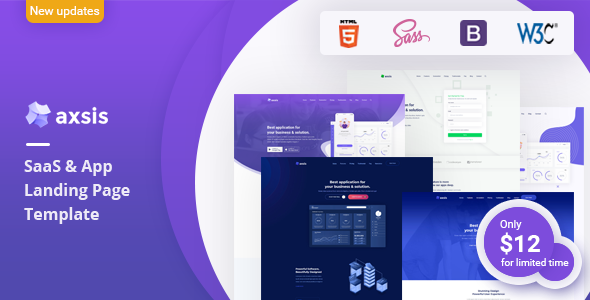 axsis - SaaS & App Landing Page Template