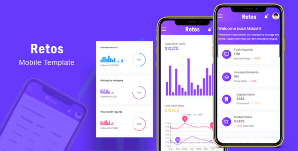 Retos - Bootstrap 4x Mobile HTML Template