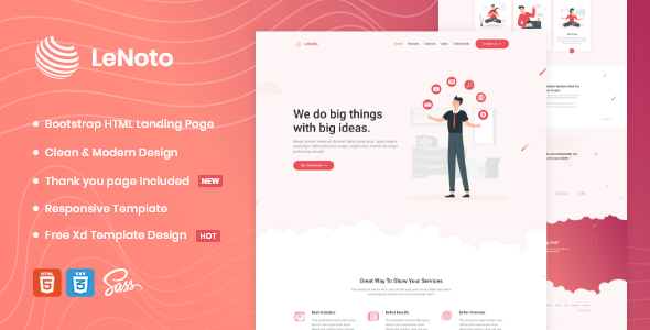LeNoto - Isometric Business HTML Landing Page