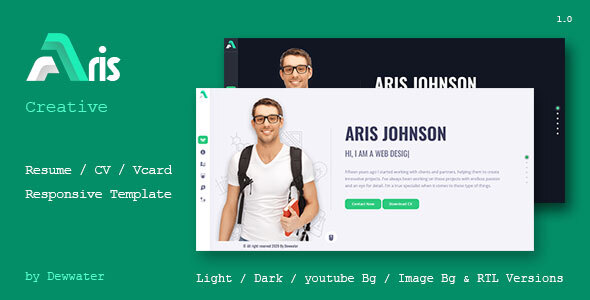 Aris - Personal Portfolio CV Resume CV vCard