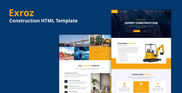 Exroz - Construction HTML Template