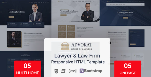 Advokat - Lawyer & Lawfirm HTML Template