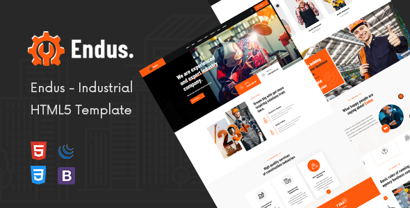 Endus - Industrial Manufacturing HTML Template