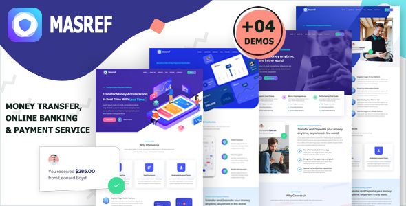 Masref - Online Banking & Payment Template