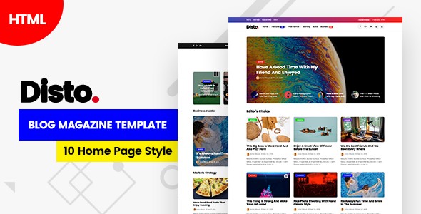 Disto - HTML Blog Magazine
