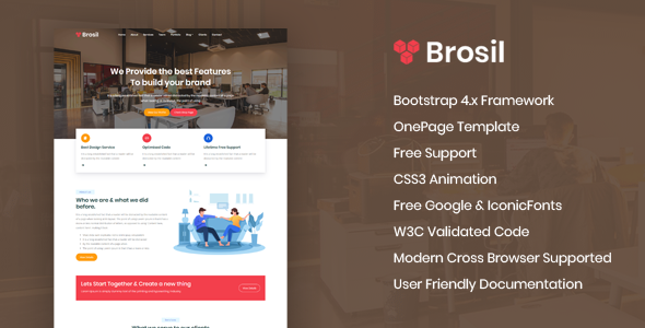 Brosil - Responsive Onepage HTML Template