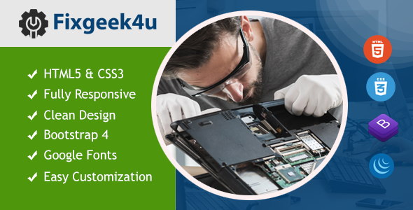 Fixgeek4u - Computer & Mobile Repair HTML5 Responsive Template