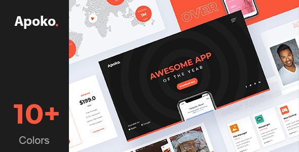Apoko - Software & App Landing Page Template