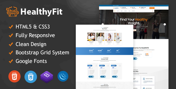 HealthyFit - Weight Loss HTML5 Responsive Template