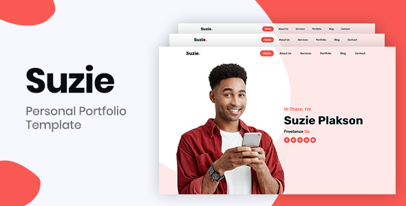 Suzie – Bootstrap 4 Personal Portfolio