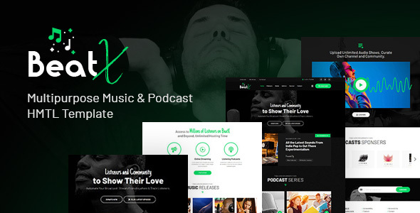BeatX | Multipurpose Audio Podcast & Music HTML Template