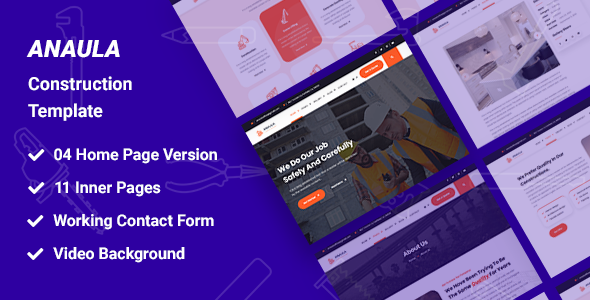 Anaula - Construction HTML Template