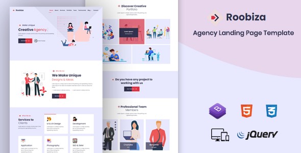 Roobiza - Agency Landing Page Template