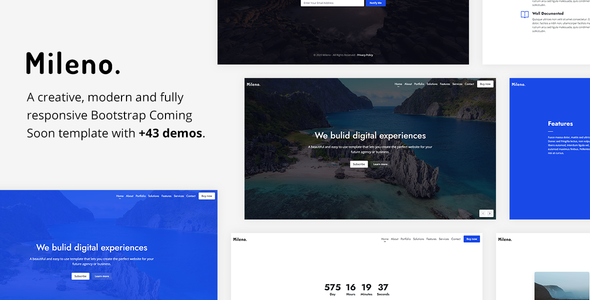 Mileno - Simple Coming Soon Template