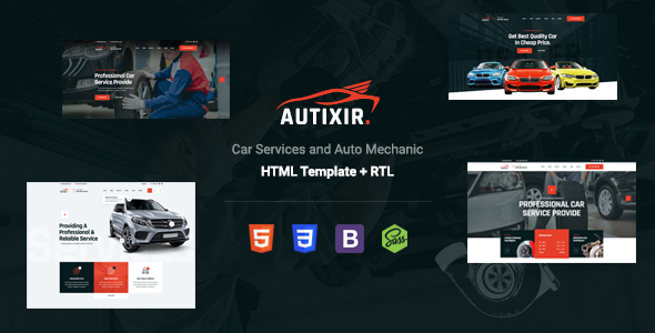 Autixir - Auto Parts Shop Car Accessories Bootstrap Template