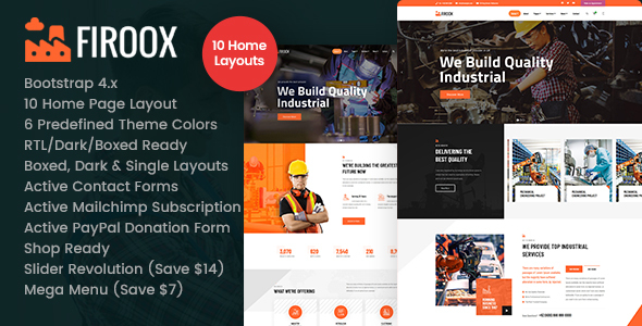 Firoox - Factory Industrial HTML Template
