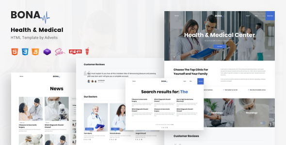 Bona - Health & Medical HTML Template